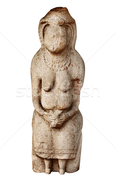 Pagan stone statue of VI century isolated on white Stock photo © pzaxe
