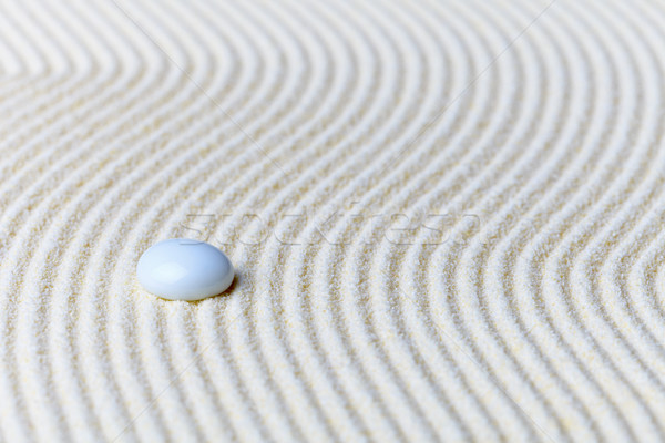 Stock photo: Abstract composition, glass drop on sand - Zen Garden