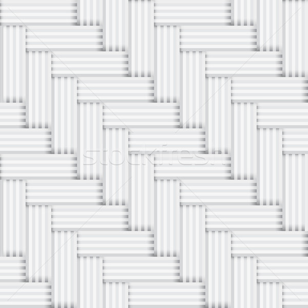Vector seamless square white and black pattern - vintage parquet Stock photo © pzaxe