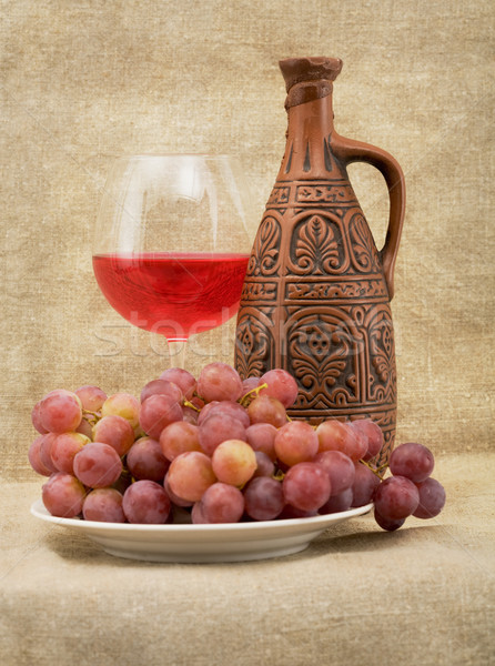 Bright still life with wine Stock photo © pzaxe