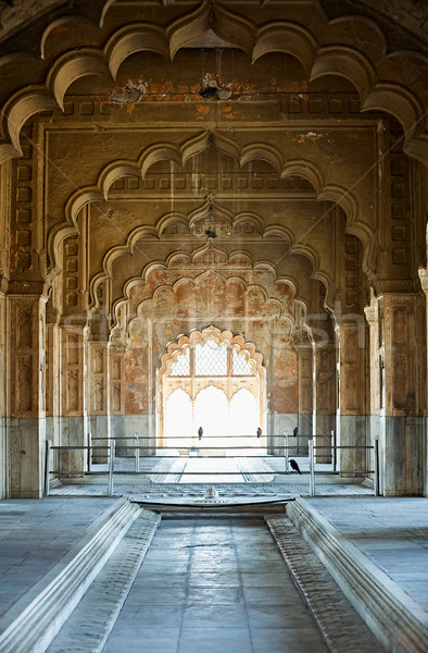 Arco interior India Delhi antigua edificio Foto stock © pzaxe