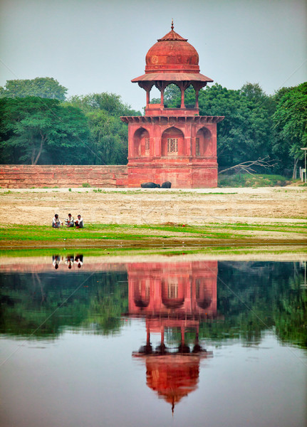 Tower on the bank of the river. India, Agra Stock photo © pzaxe