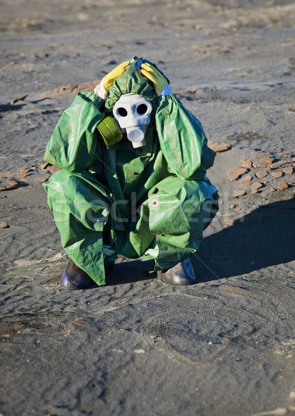 Menschheit ökologische Katastrophe traurig Wissenschaftler Mann Stock foto © pzaxe