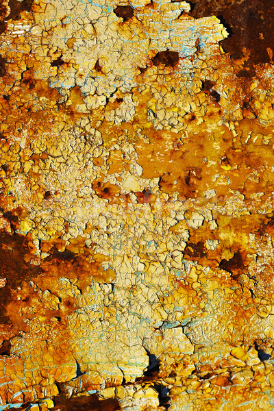 Oberfläche Risse Rost bedeckt Spots malen Stock foto © pzaxe