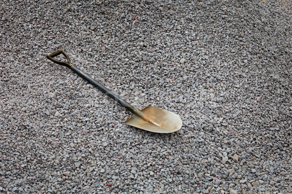 Shovel on the gravel - road works Stock photo © pzaxe