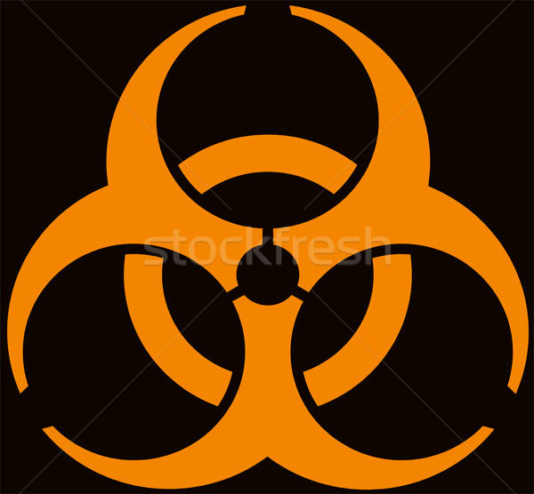 Bioveszély narancs embléma fekete felirat háború Stock fotó © pzaxe