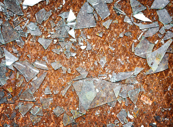 Rusty metal floor with shards background Stock photo © pzaxe
