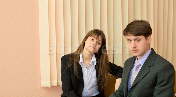 Two businessmen sitting on armchairs Stock photo © pzaxe