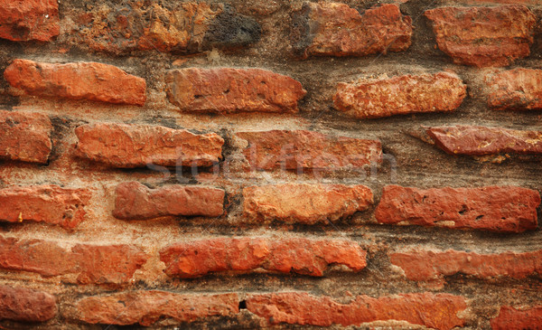 Red brickwork close-up Stock photo © pzaxe