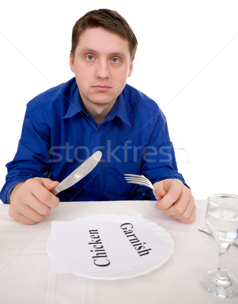 Guest of restaurant on diet Stock photo © pzaxe