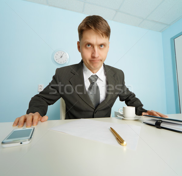 Angry boss looks at slave Stock photo © pzaxe