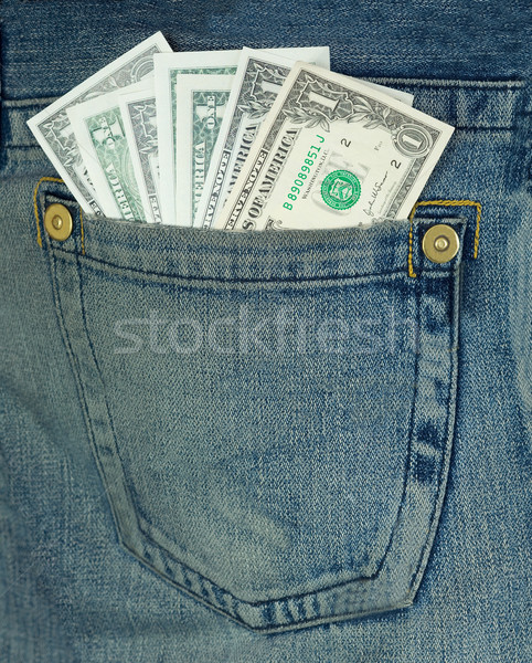 [[stock_photo]]: Dollars · jeans · lot · argent · vert