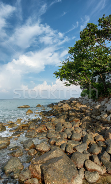 海岸 熱帯 海 垂直 風景 タイ ストックフォト © pzaxe
