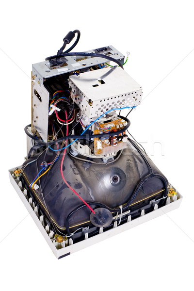 古い 壊れた モニター 汚い 白 コンピュータ ストックフォト © pzaxe