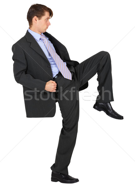 Businessman knee kick on white background  Stock photo © pzaxe
