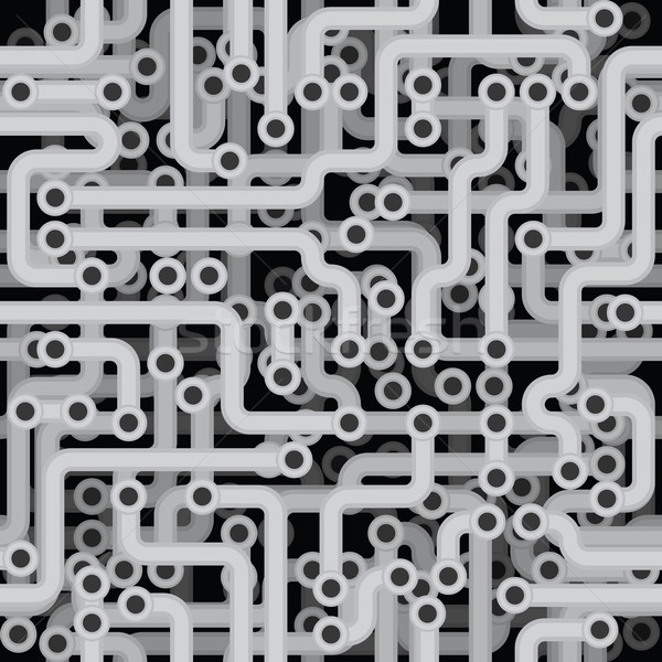 Stock photo: Seamless monochrome vector texture - electrical engineering