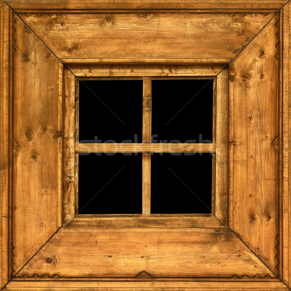 Old wooden rural window frame Stock photo © pzaxe