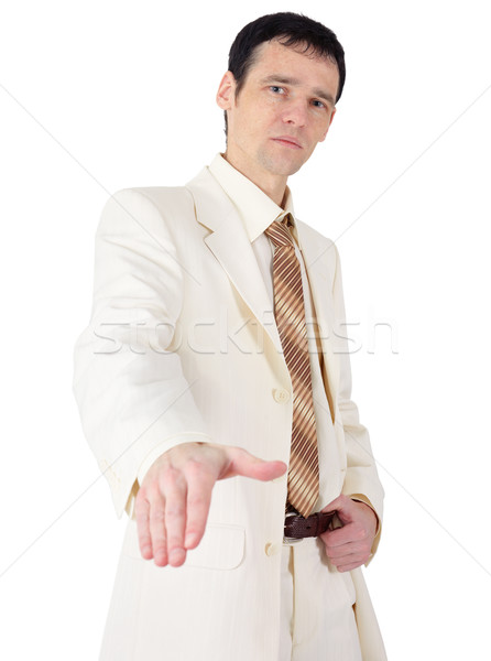 Not a friendly young man in a business suit Stock photo © pzaxe