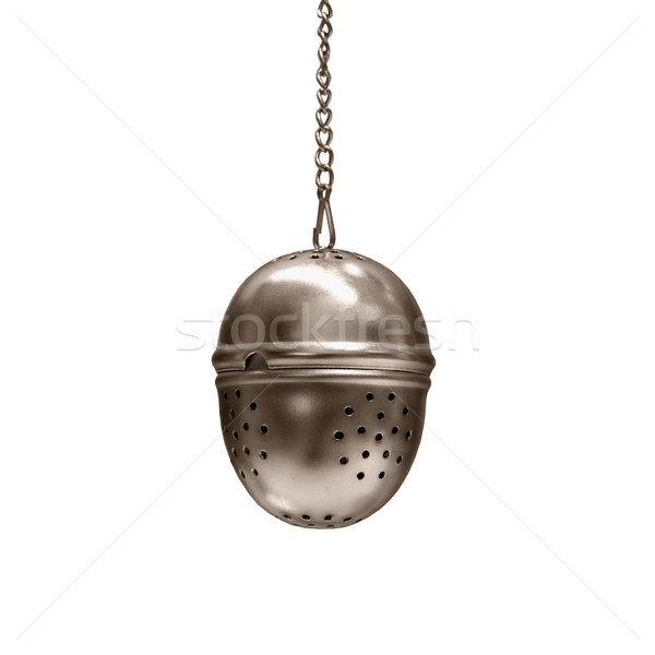 Té blanco metal aislado alimentos fondo Foto stock © pzaxe