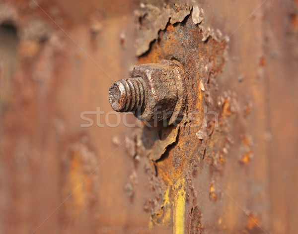 Stock photo: Metal nut rusted