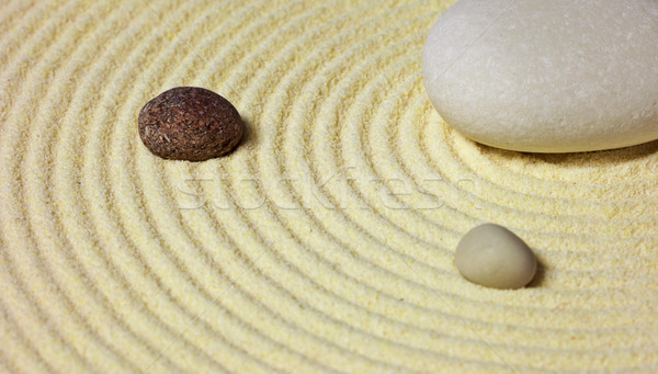 Abstract composition - stones on sand Stock photo © pzaxe