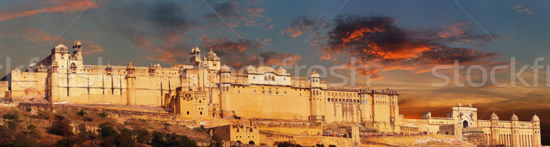 India landmark - Jaipur, Amber fort panorama Stock photo © pzaxe
