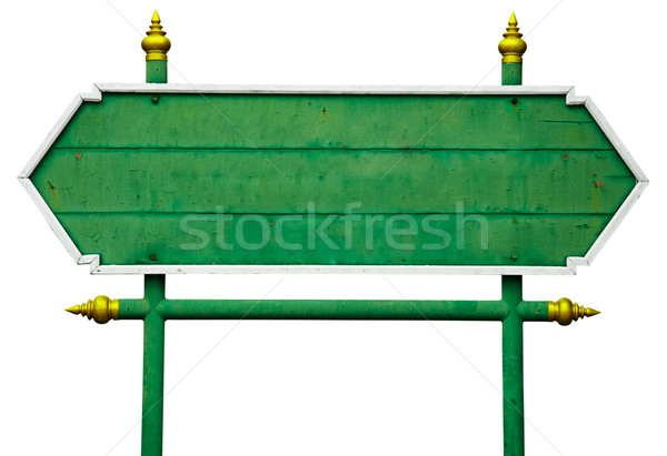 Oude houten banner geïsoleerd witte ontwerp Stockfoto © pzaxe