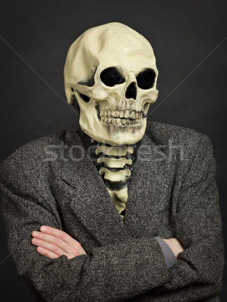 Portrait of person in skeleton mask Stock photo © pzaxe
