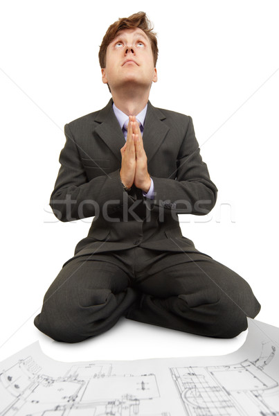 Engineer prays to God Stock photo © pzaxe
