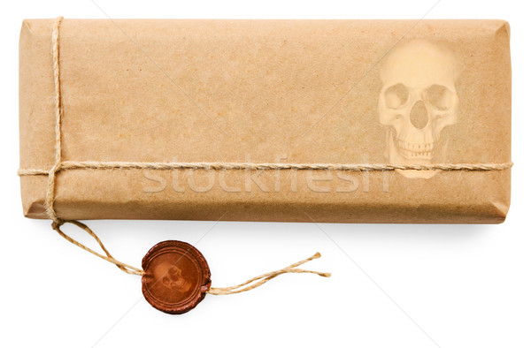 Deadly postal parcel on white background Stock photo © pzaxe