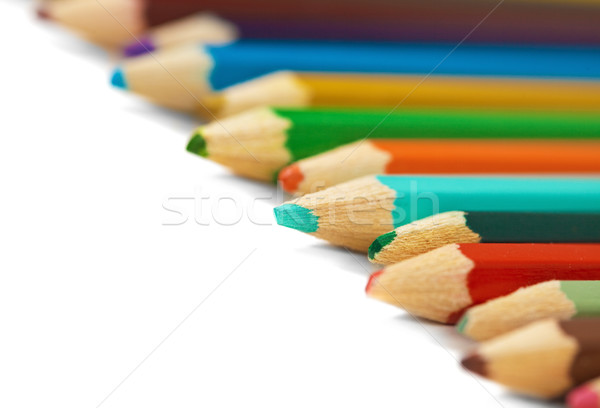 Pencils on white background Stock photo © pzaxe