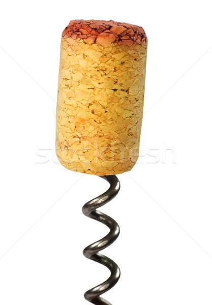 Cork and a corkscrew Stock photo © pzaxe