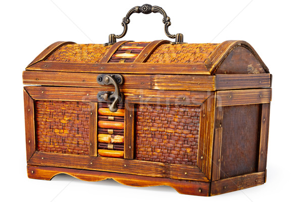 Old wooden little chest Stock photo © pzaxe