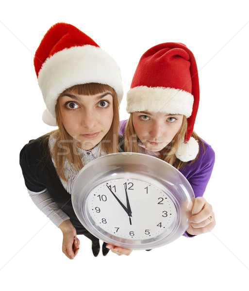 Two girls are ready to greet the new year Stock photo © pzaxe