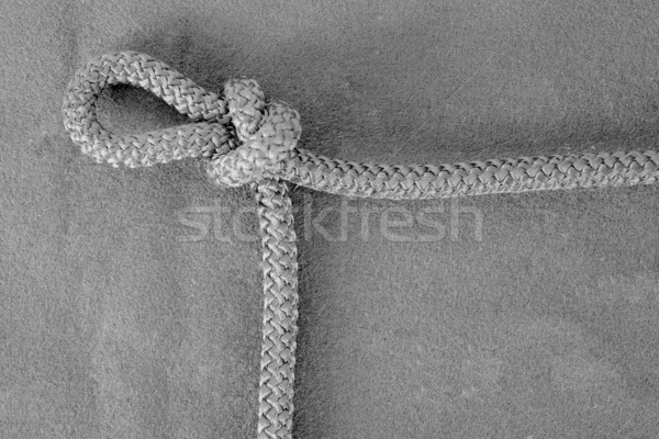 Knoop koord zwarte textiel achtergrond weefsel Stockfoto © pzaxe