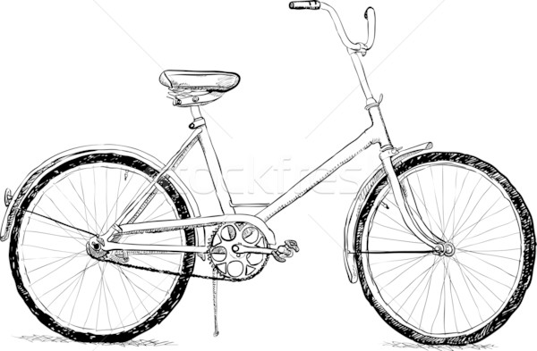 Oude fiets vector eps8 eenvoudige sport Stockfoto © pzaxe