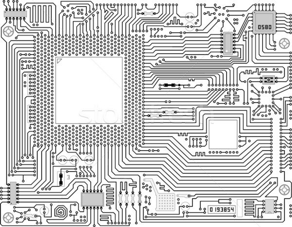 Stock fotó: Tech · ipari · elektronikus · áramkör · absztrakt · nyáklap