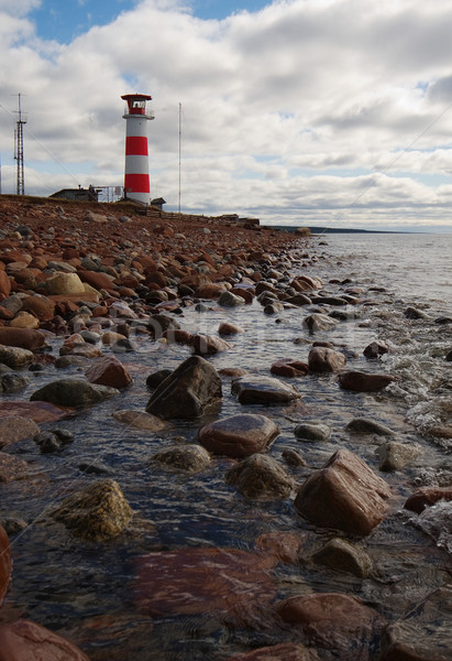 Baken kust noordelijk zee koud strand Stockfoto © pzaxe