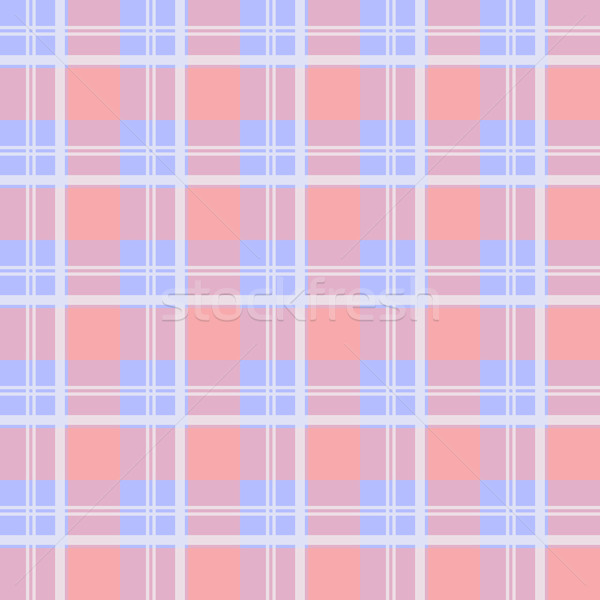 Stock photo: Fabric tissue checkered vector pattern. Warm british plaid ornam