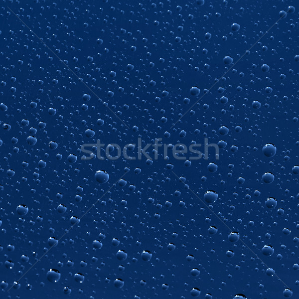 Stock photo: Texture - water drops on blue