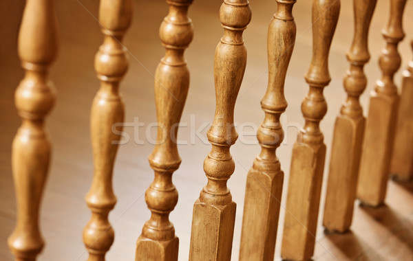 Old wooden balusters Stock photo © pzaxe