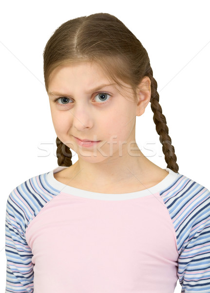 Skeptical teenager girl Stock photo © pzaxe