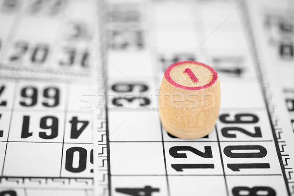 Counter bingo kaarten spel hout Stockfoto © pzaxe