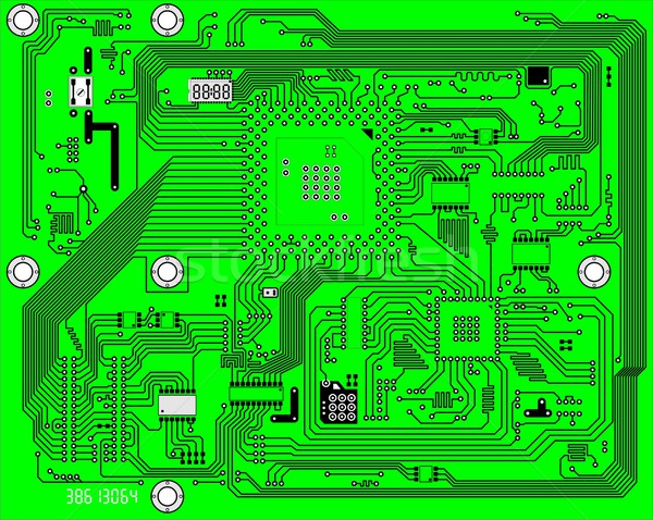 Tech промышленных электронных вектора зеленый фон Сток-фото © pzaxe