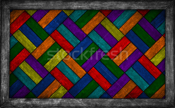 Stock foto: Grunge · Holz · gemalt · unterschiedlich · Farben · alten