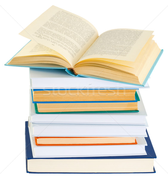 Pile of books on a white background Stock photo © pzaxe