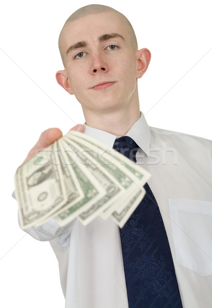 Man with money in a hand Stock photo © pzaxe