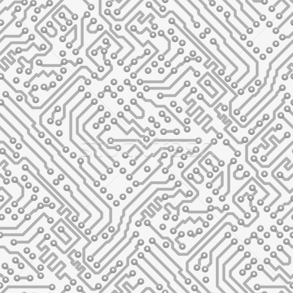 Circuit board vector computer seamless pattern Stock photo © pzaxe