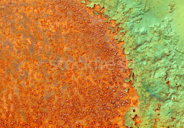 Partially rotted paint on metal surface Stock photo © pzaxe