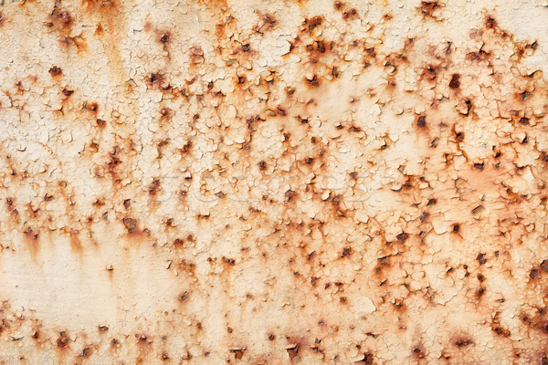Rusty iron sheet with the peeled paint and corrosion stains Stock photo © pzaxe
